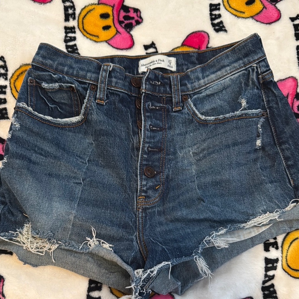 Abercrombie & Fitch Blue Denim Cutoff Shorts